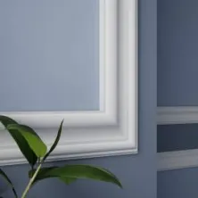 Молдинг белый UltraWood U 0009 p из ЛДФ (55х15х2000 мм)